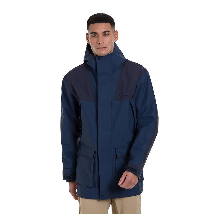 Pánska Kabáty Berghaus Gore Tex Breccan Interactive Tmavo Modre Slovensko 7296BAIVH